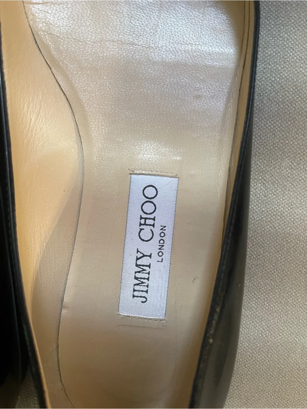 Jimmy Choo Black Patent Pointed Toe Flats - Classic Low Heel and Leather Sole